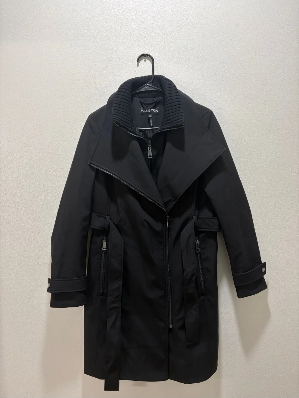 Halston Heritage Black Trench Coat